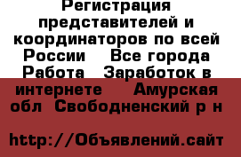 Регистрация представителей и координаторов по всей России. - Все города Работа » Заработок в интернете   . Амурская обл.,Свободненский р-н